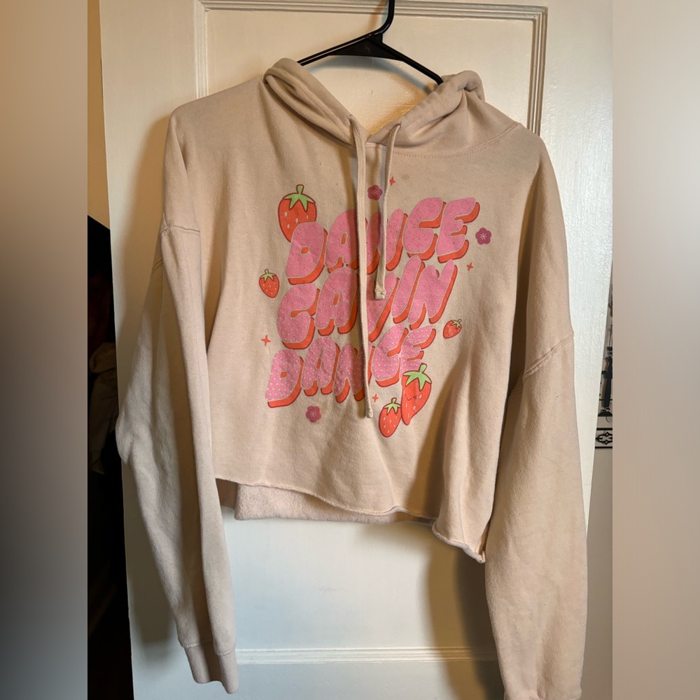 DANCE GAVIN DANCE KAWAII STRAWBERRY BONE CROP HOODIE